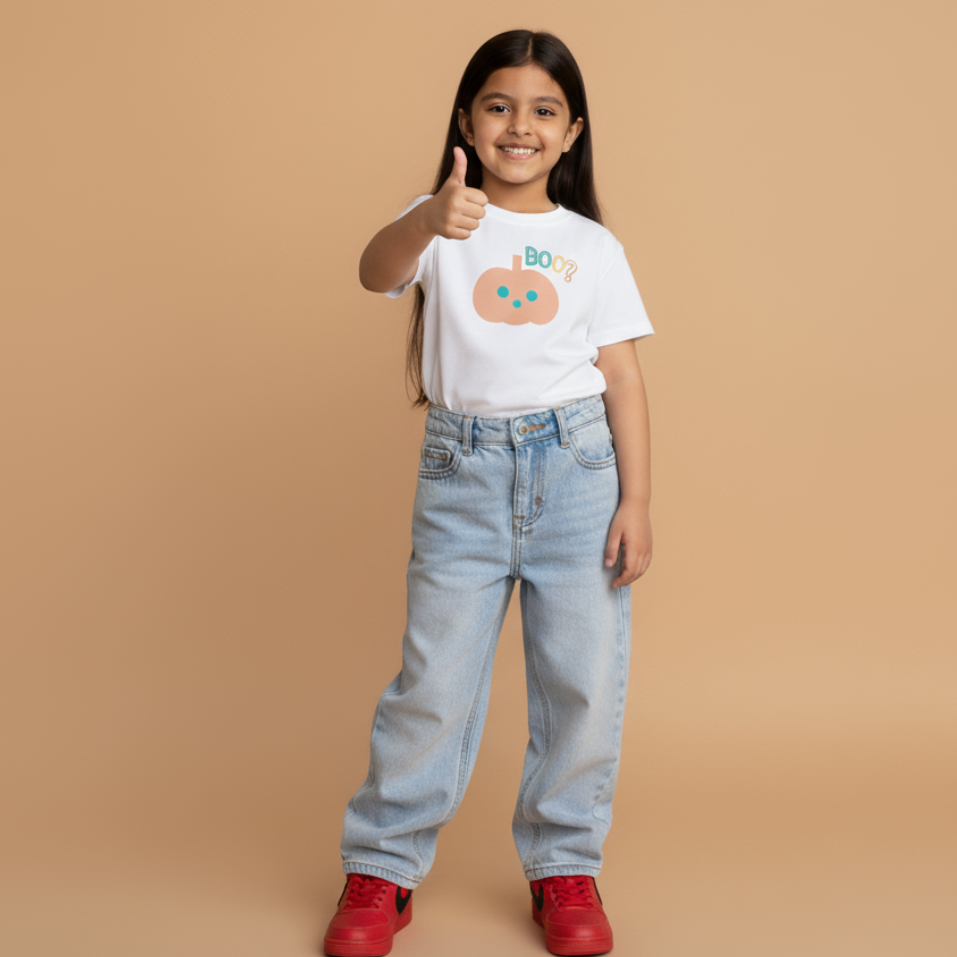 Boo? Pumpkin Tee – White