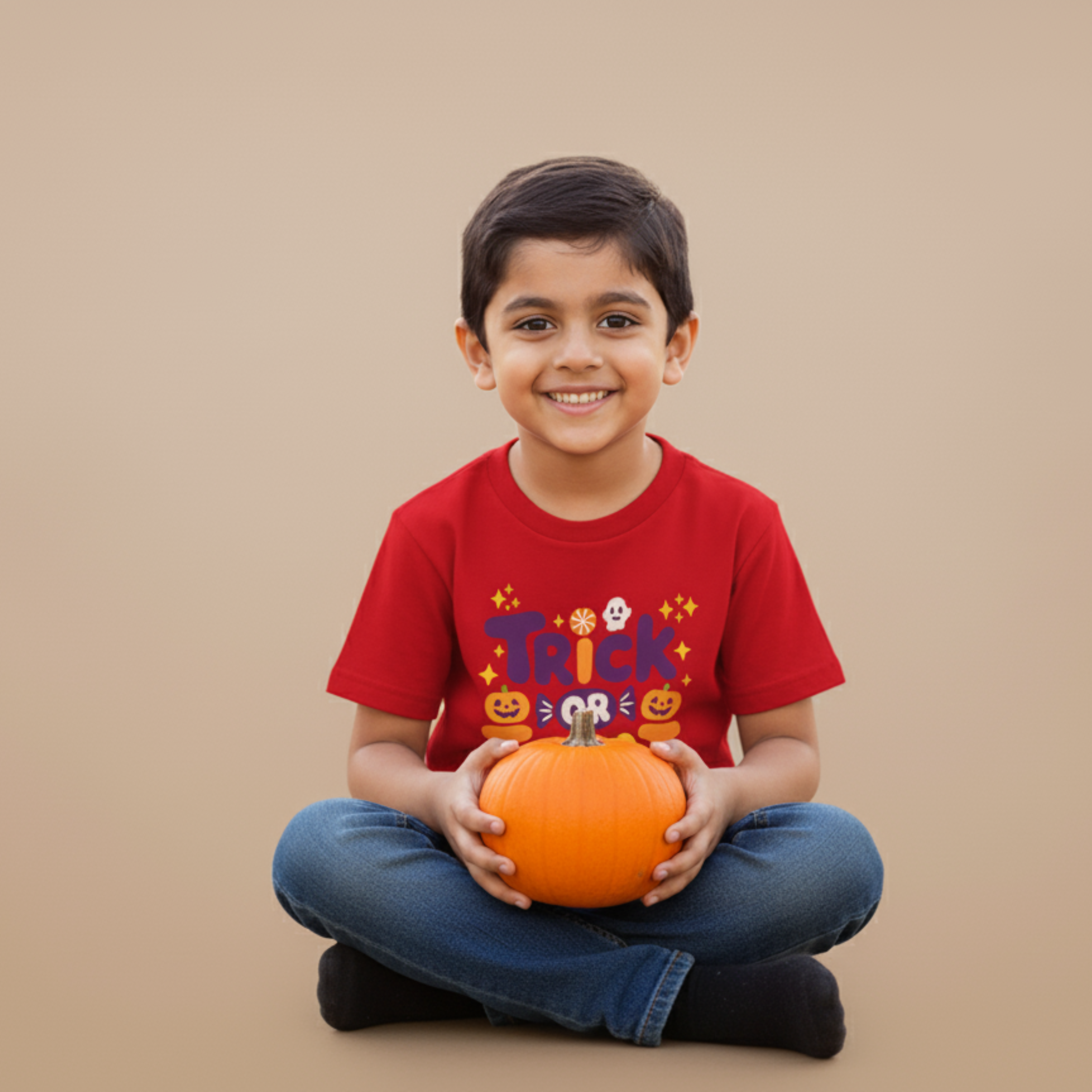 Trick or Treat Boys Tee – Red
