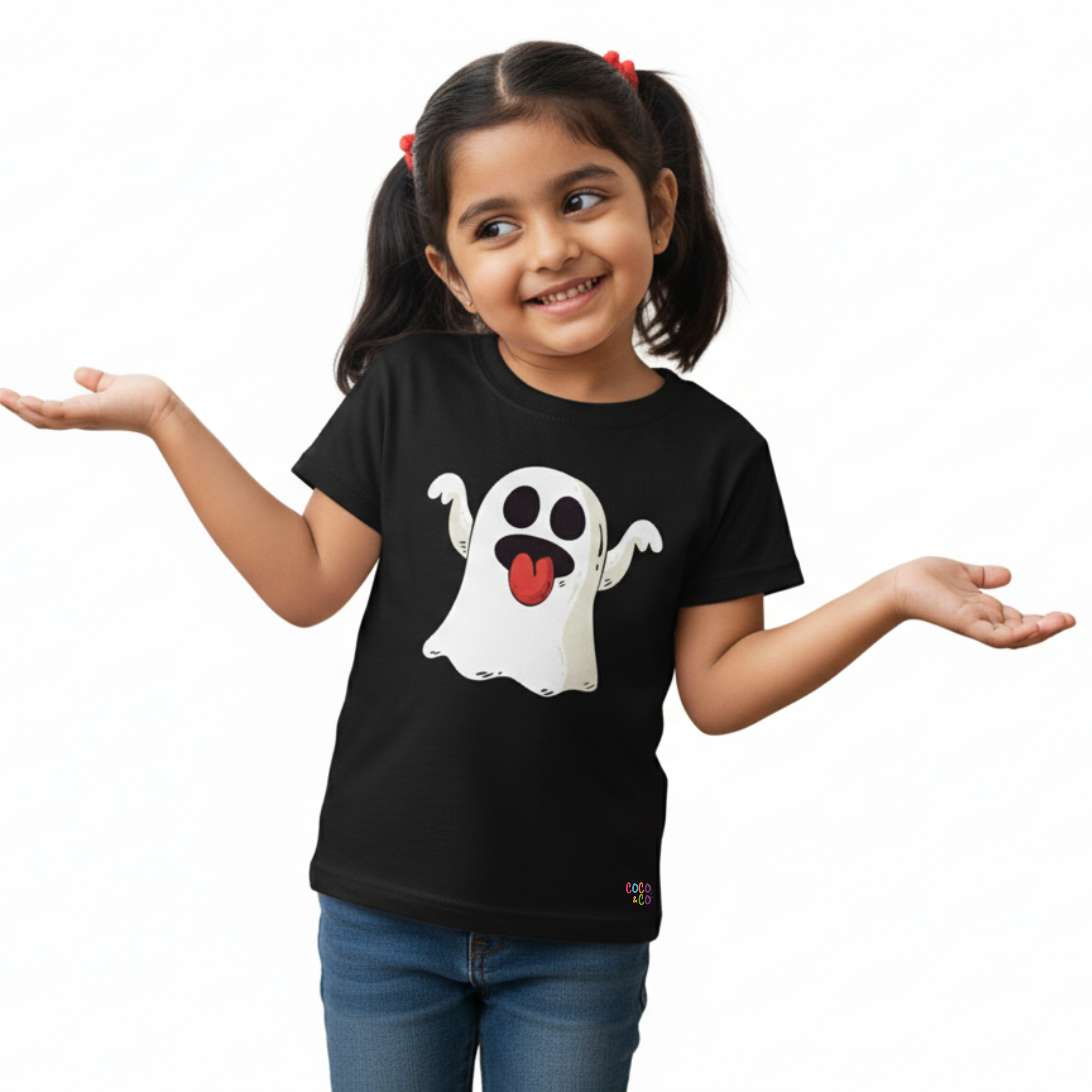 Spooky Ghost Tee – Black