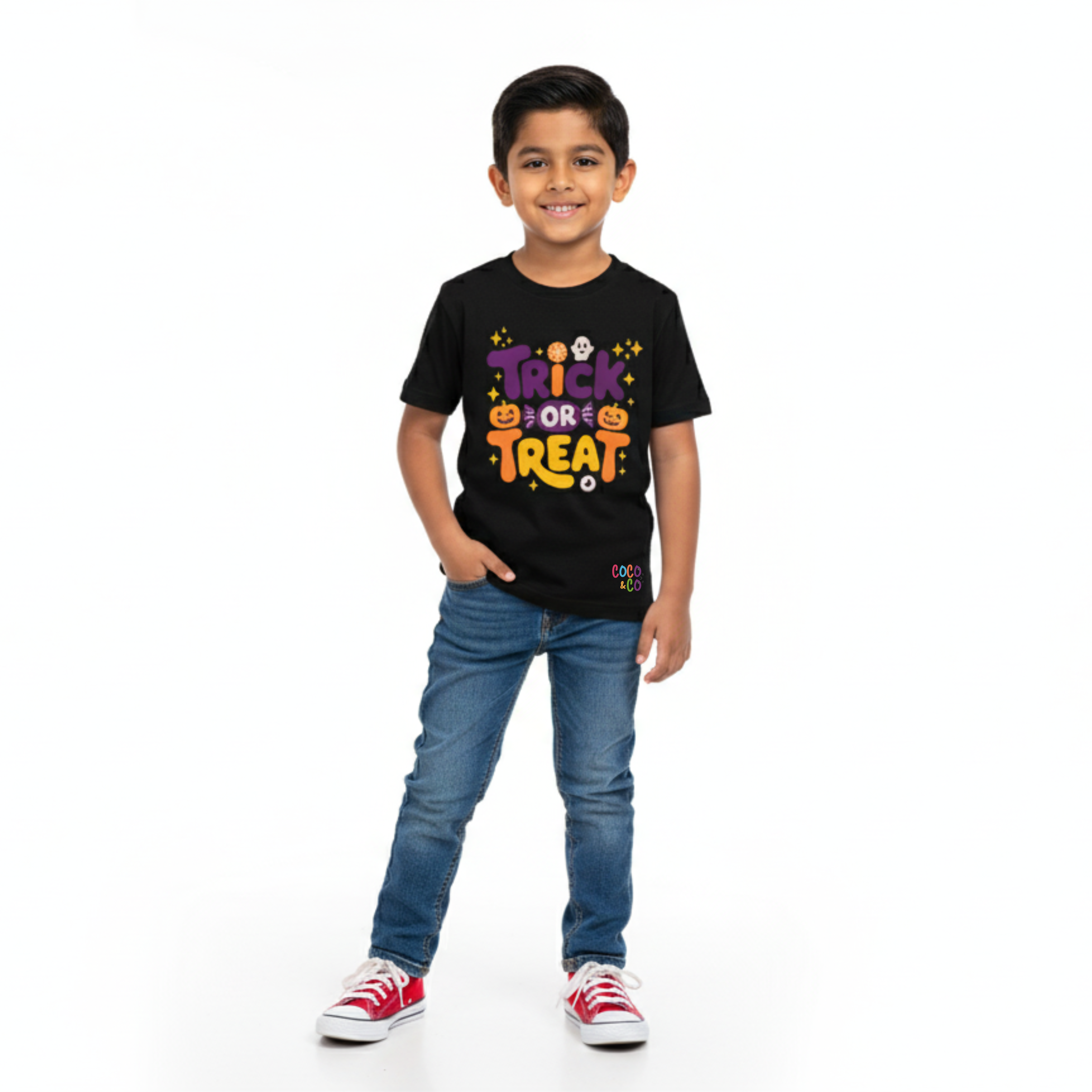 Trick or Treat Boys Tee – Black