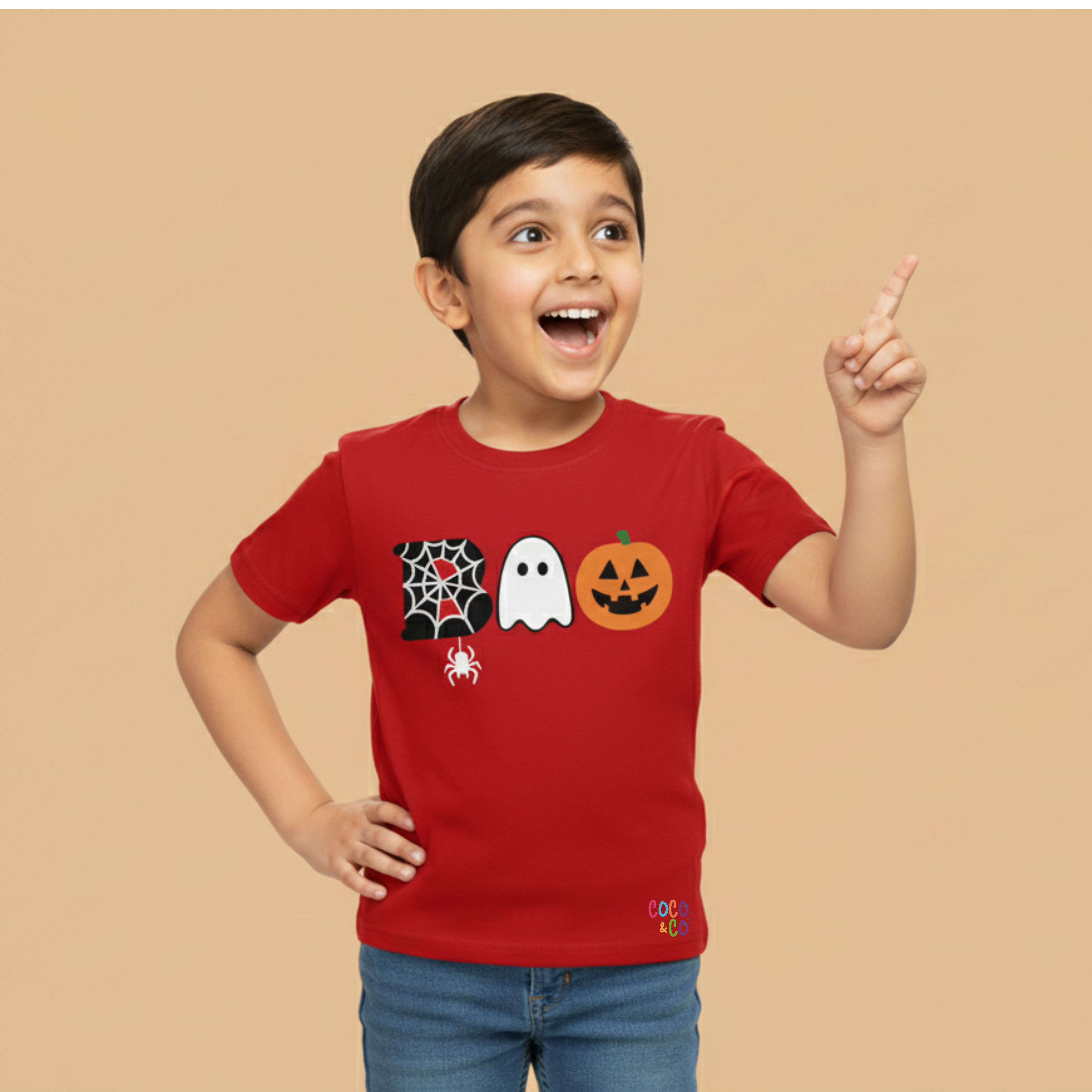 Boo Trio Boys Tee – Red