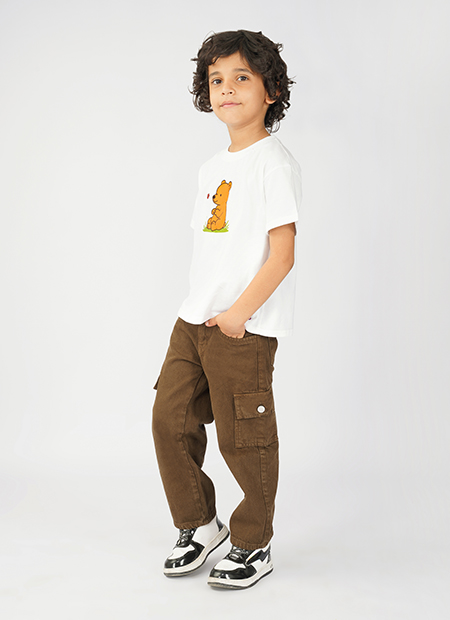 Bear and Lady bug oversized Tee