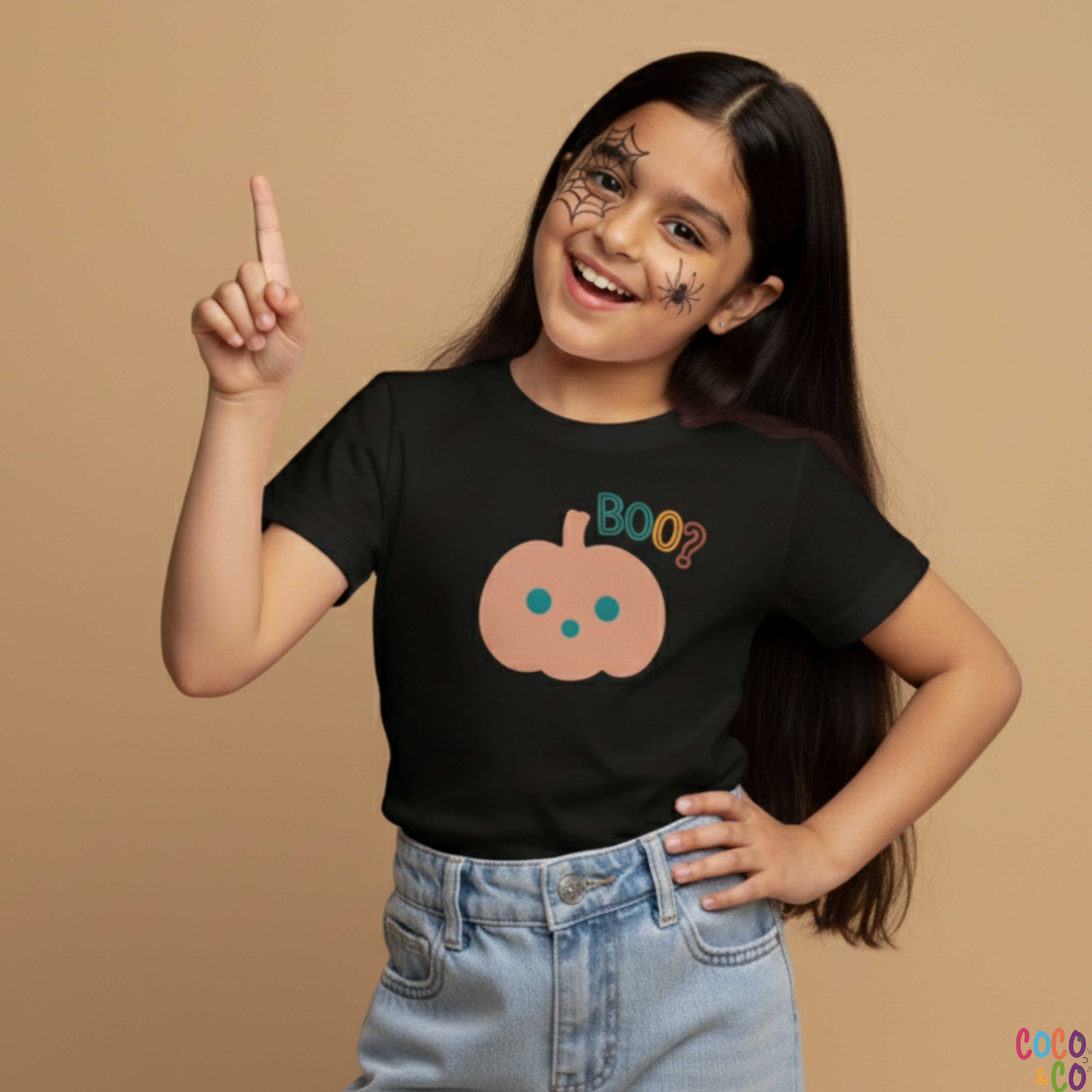 Boo? Pumpkin Tee – Black