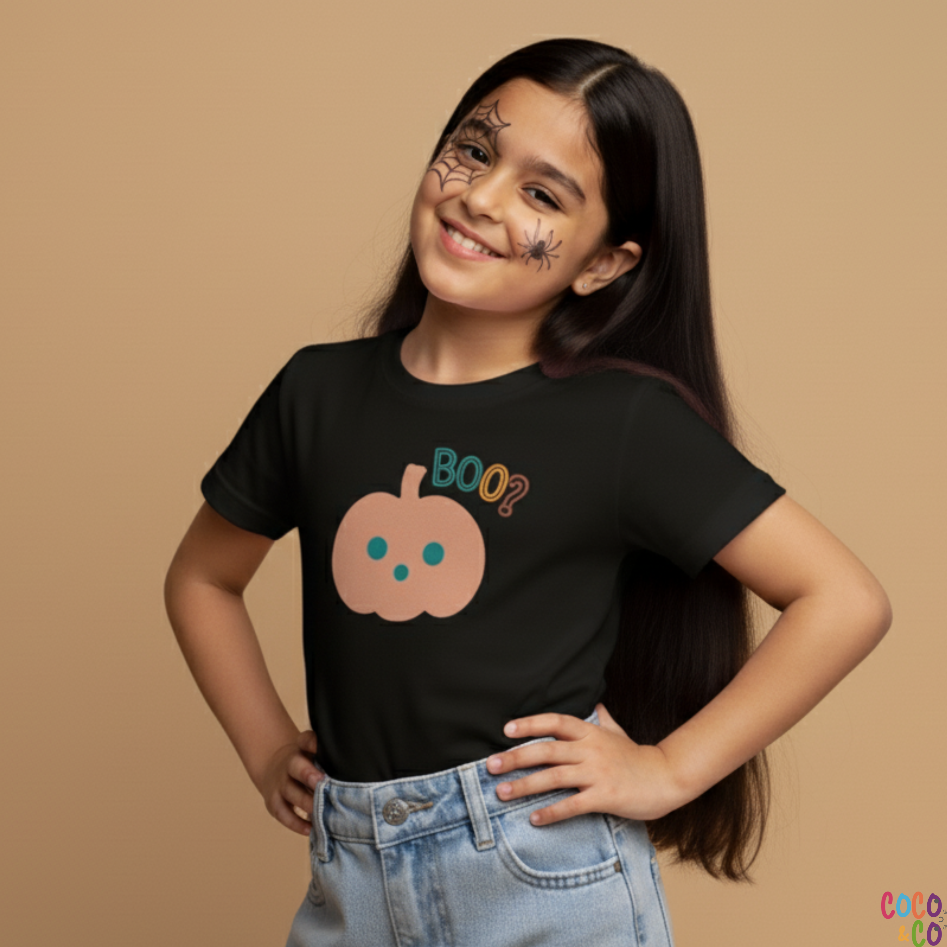 Boo? Pumpkin Tee – Black